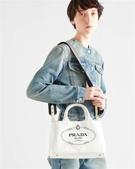 prada small cotton canvas tote|prada fabric tote price.